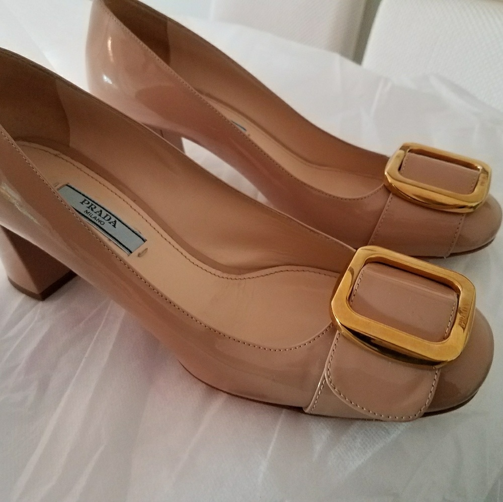 Prada block heels